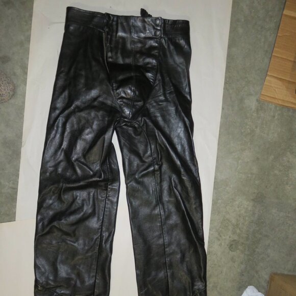 Barbara Matera High End Designer Buttery soft adjustable Leather Pants Vintage - Picture 1 of 6
